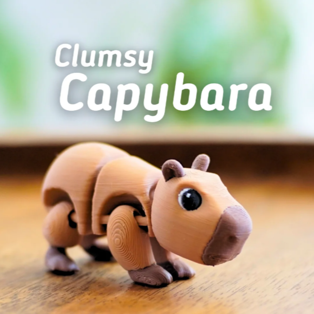 3D Printed Capybara Keychain – Cute Fidget Toy Gift for Kids & Birthday Return Gifts