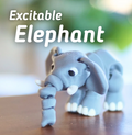 3D Printed Elephant Keychain – Cute Fidget Toy Gift for Kids & Birthday Return Gifts