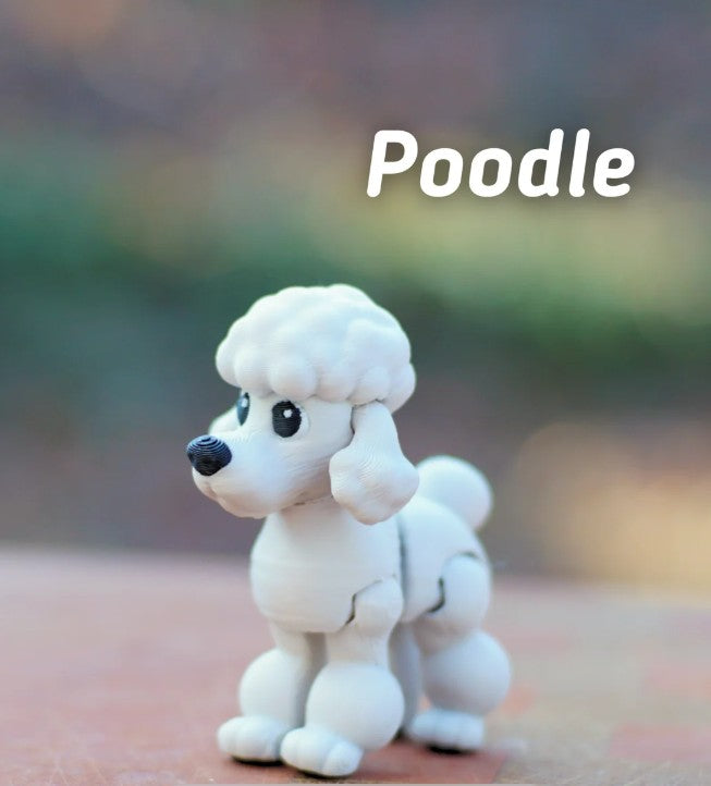 3D Printed Poodle Dog Keychain – Cute Fidget Toy Gift for Kids & Birthday Return Gifts